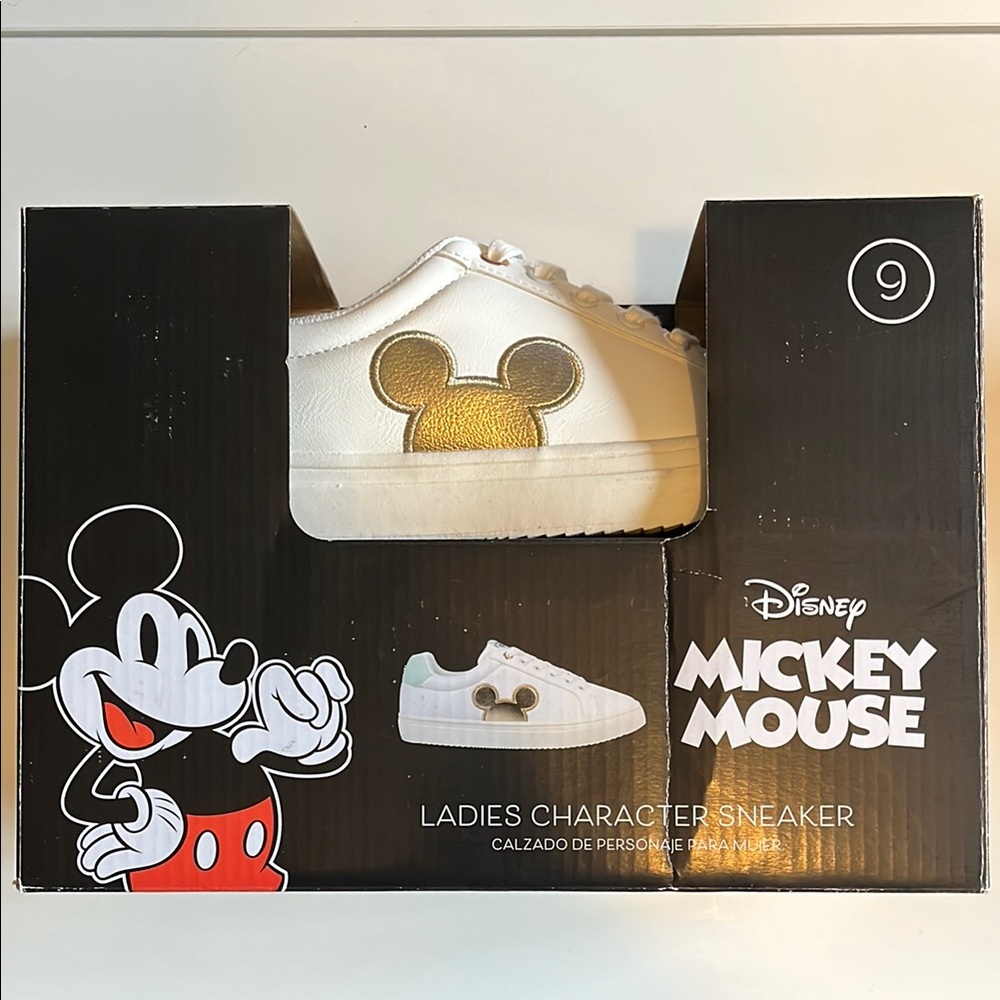 Disney Mickey Mouse Women’s Sneakers - White and Gold size 9